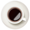 Imagem superior do copo de café