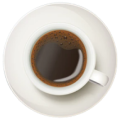Imagem superior do copo de café