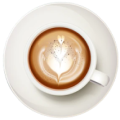 Imagem superior do copo de café