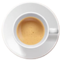 Imagem superior do copo de café