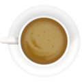 Imagem superior do copo de café