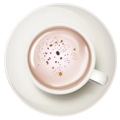 Imagem superior do copo de café