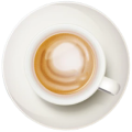Imagem superior do copo de café