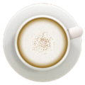 Imagem superior do copo de café